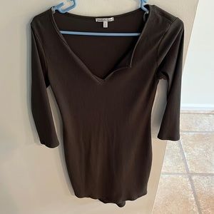 Oliva green light sweater material dress in a size small.